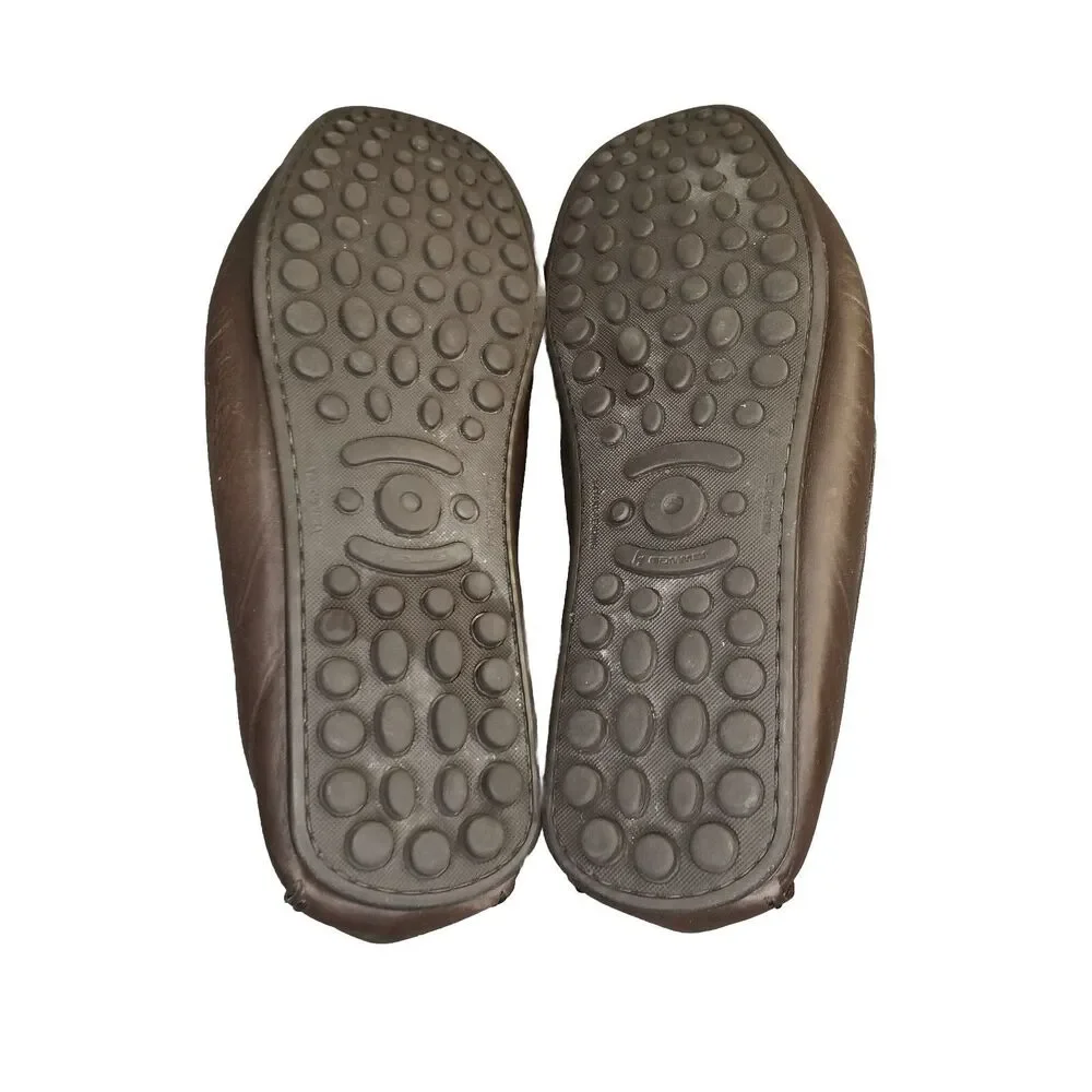 M. Gemi Loafers Men's Size 43.5 The Pastoso Uomo Brown Leather Slip On Slippers